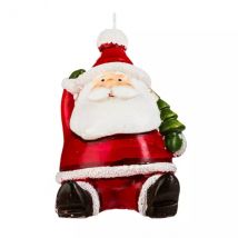 Kerze Santa Sitzend Rot