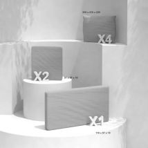 Lot de coussins de remplacement pour salon de jardin Calvi 4 places - Gris clair