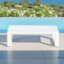 Tavolino rettangolare Elba - Bianco