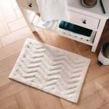 Tappeto da bagno in cotonee (80 cm) Angelis Bianco
