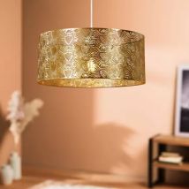 Suspension lumineuse en métal (D35 cm) Corazon Dorée