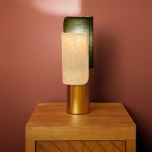 Lampe à poser en métal (H28 cm) Bourgeon Verte