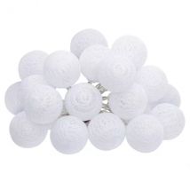 Guirlande lumineuse déco 20 boules 4,36 m Bobina Blanche