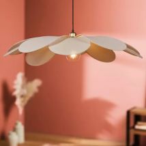 Suspension lumineuse pétal Lin (D90 cm) Margaux Beige