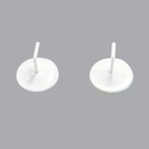 Set van 2 zelfklevende roedesteunen metaal Glanzend Wit