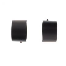 Set van 2 eindknoppen voor gordijnroede (D28 mm) Lino Bouchons Zwart mat