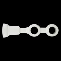 Houten steun voor dubbele gordijnroede (L215 / D28 mm) Wit