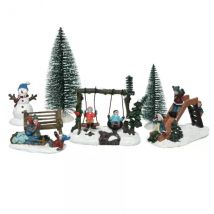 Lot de figurines et accessoires Parc d'enfants pour village