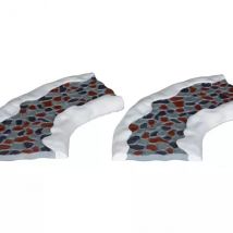 Accessoires Lemax Steenweg - gebogen - 2 stukken