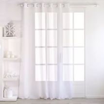 Voilage grande largeur œillets (240 x 240 cm) Dolly Blanc