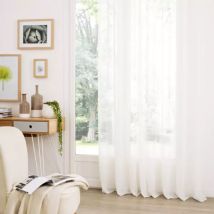 Voilage oeillets (140 x 260 cm) Etamine Blanc