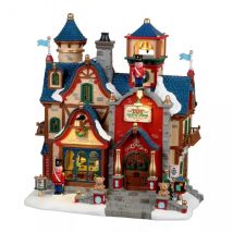Beleuchtetes Weihnachtsdorf Lemax Toy Making School batteriebetrieben