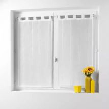 2er Set Gardinen (60 x 120 cm) Linahe Weiß