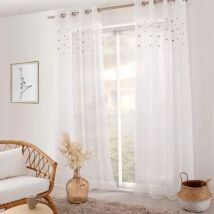 Gardine (140 x 240 cm) Cœurs Beige