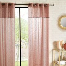 Voilage œillets à volant (140 x 240 cm) Fred Terracotta