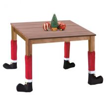 Calzette di Natale per la gamba del tavolo Rosso