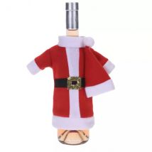 Manteau Père Noël pour bouteille de vin Rouge