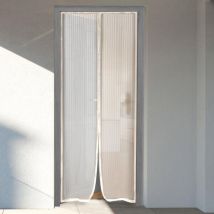Rideau de porte Moustiquaire (100 x H220 cm) Aimanté Ecru