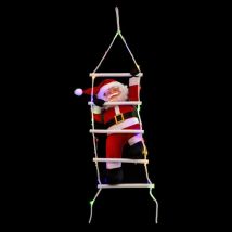 Père Noël lumineux à piles 30 LED (H60 cm) Otto Multicolore