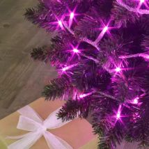 Guirlande lumineuse 8 m 128 LED câble transparent Rose
