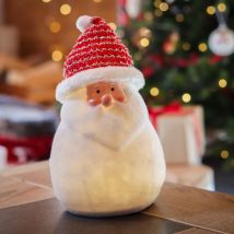 Père Noël lumineux à piles 4 LED (H31 cm) Ennry Blanc chaud