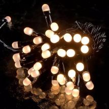 Guirlande lumineuse 20 m 200 LED câble noir Big LED Blanc chaud
