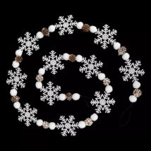 Girlande mit Schneeflocken Weiß
