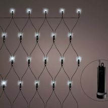 Rete di luci Durawise a pile 1,80m Bianco freddo 192 LED