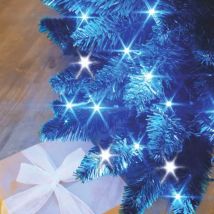 Guirlande lumineuse 8 m 128 LED câble vert Flashing light Bicolore Bleu et blanc froid
