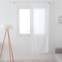 Visillo para ventana (70 x 200 cm) Etamine Blanco escarchado