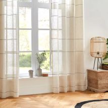 Voilage œillets effet lin (140 x 240 cm) Indi Beige