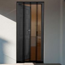 Rideau de porte moustiquaire (H230 x L100 cm) Noir