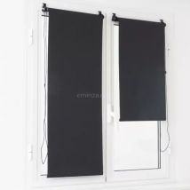 Store enrouleur occultant (90 x 180 cm) Uni Noir