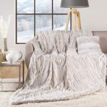 Plaid imitatiebont (220 cm) Lynx Beige