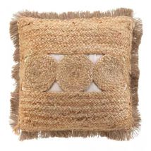 Quadratisches Kissen aus Jute (45 cm) Dimelo Beige
