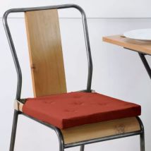 Galette de chaise carrée scratch (40 x 40 cm) Duo Terracotta