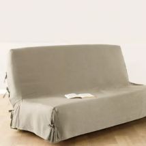 Housse de clic-clac coton (110 x 200 cm) Carmina Beige lin