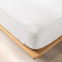 Drap housse coton bio (180 x 200 cm) Biolina Blanc