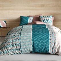 Betttuch-Set aus Baumwolle (Bett 160 cm) 4-teilig Limbe Smaragdgrün