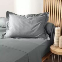 Taie d'oreiller rectangulaire coton bio (50 x 70 cm) Biolina Gris