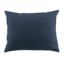 Taie d'oreiller rectangulaire flanelle de coton (50 x 70 cm) Théa Bleu nuit