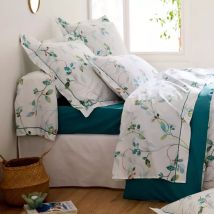 Taie de traversin percale de coton (L200 cm) Flâner Vert émeraude