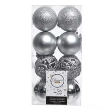 Confezione di 16 palline di Natale (D60 mm) Alpine multi Argento