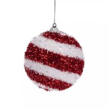 Lot de 3 boules de Noël (D80 mm) Nébuleuse Rouge