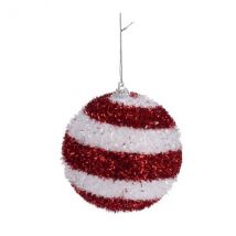 Confezione di 3 palline di Natale (Ø100 mm) Spiralis Rosso
