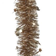 Kerstslinger (D9 cm) met sterren Alpine Gember bruin