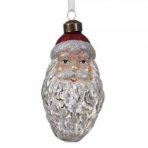 Père Noël à suspendre (H12 cm) Elo Argent