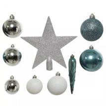 Kit kerst hangdecoratie Novae multi ijsblauw