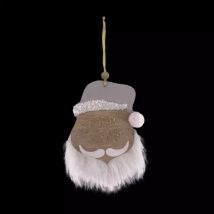 Weihnachtsmann-Anhänger mit Mütze Weiß