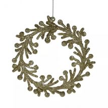 Corona di Natale da appendere Fogliame Oro